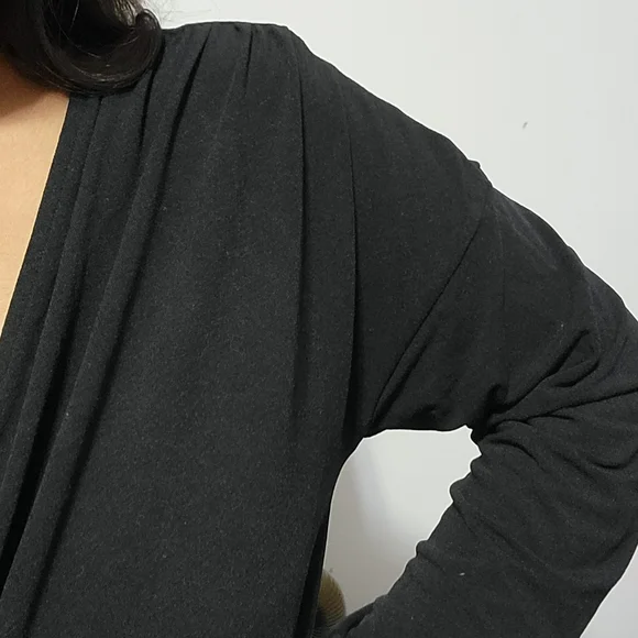 LOVERICHE BLACK RUCHED FRONT TOP S M L 4 6 8 10 12 - Picture 5 of 8